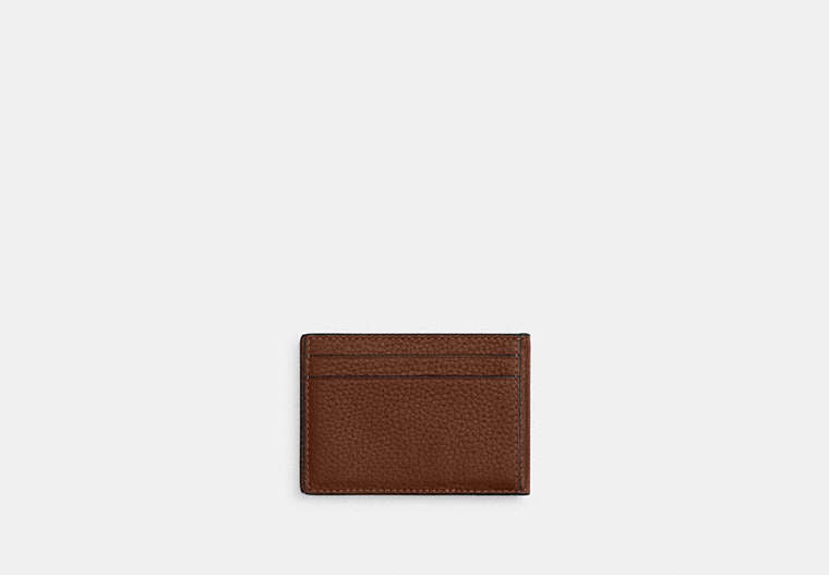 COACH®,Compact Billfold Wallet,Leather,Bi Fold,Casual,Brown,Back View