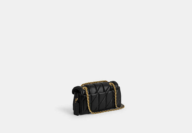 Tabby Shoulder Bag 20 With Pillow Quilting - Brass/Black