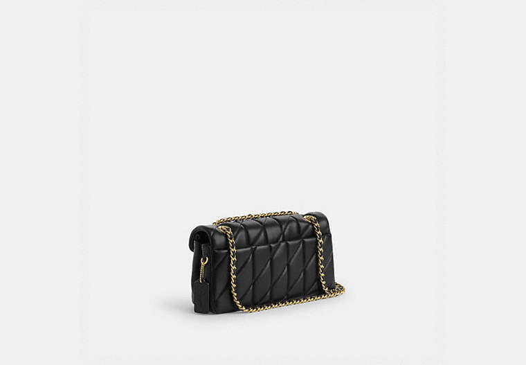 Tabby Shoulder Bag 26 With Pillow Quilting - Brass/Black