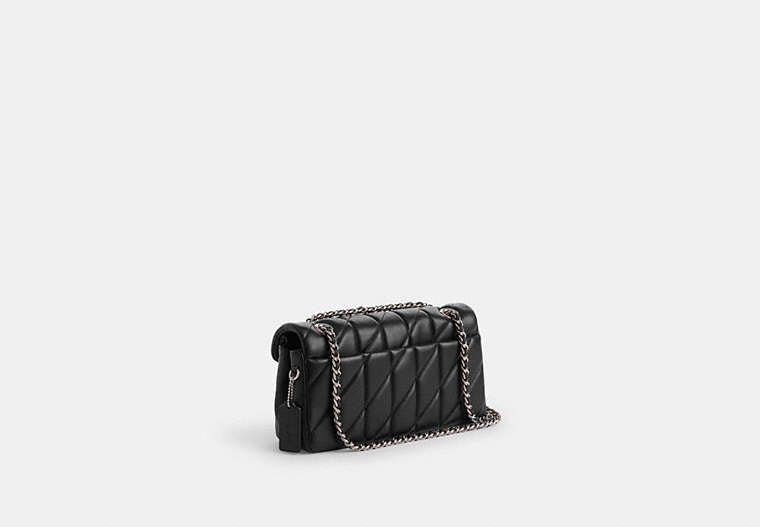Tabby Shoulder Bag 26 With Pillow Quilting - Silver/Black