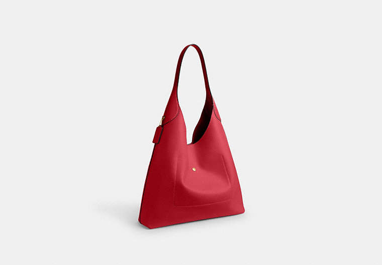 Brooklyn Shoulder Bag 28 - Brass/Scarlet