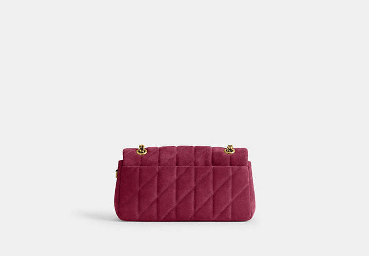 Tabby Shoulder Bag 26 With Pillow Quilting - Brass/Dark Fuchsia