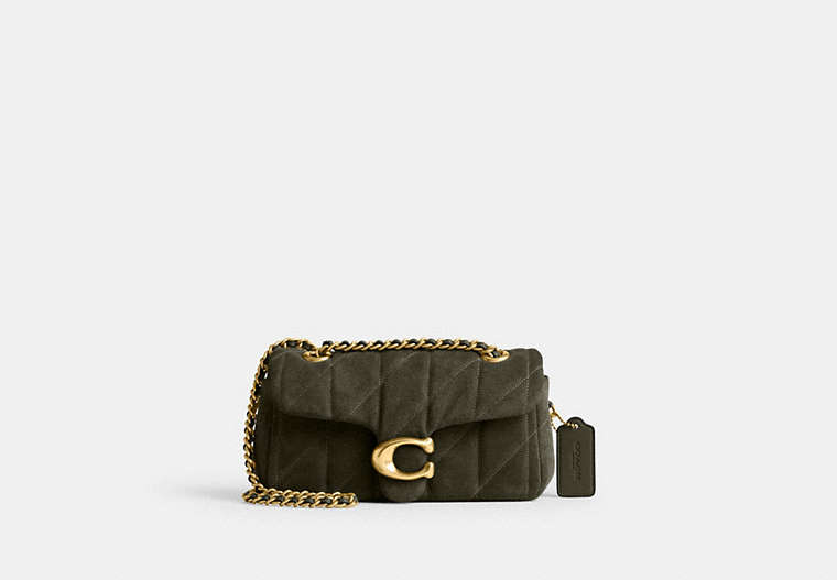 Tabby Shoulder Bag 20 With Pillow Quilting - Brass/Olive