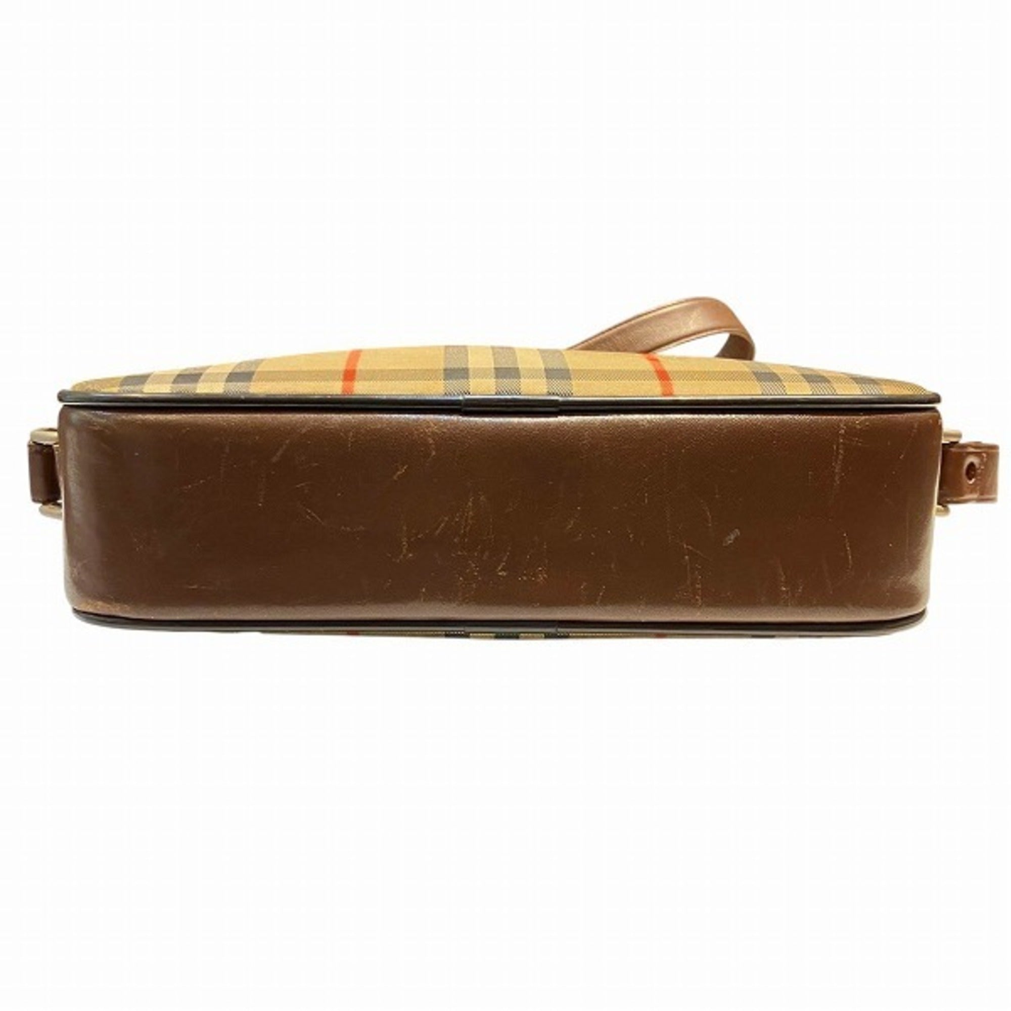 Burberry Canvas Leather Shoulder Bag (Pre-Owned)