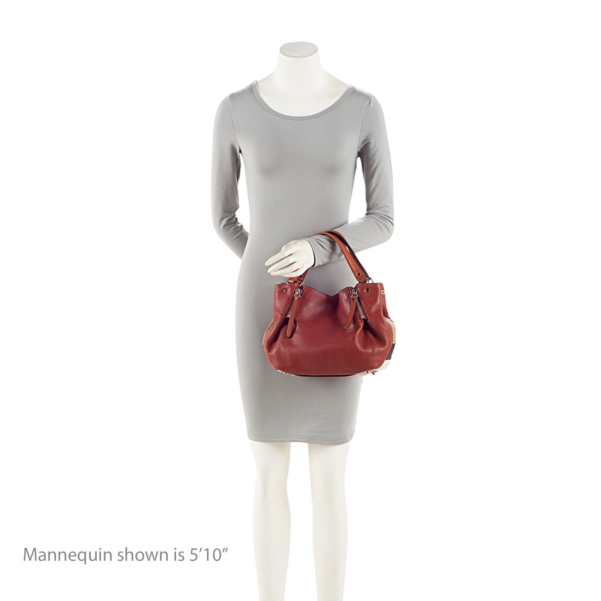 Burberry Calfskin House Check Maidstone Small Shoulder Bag