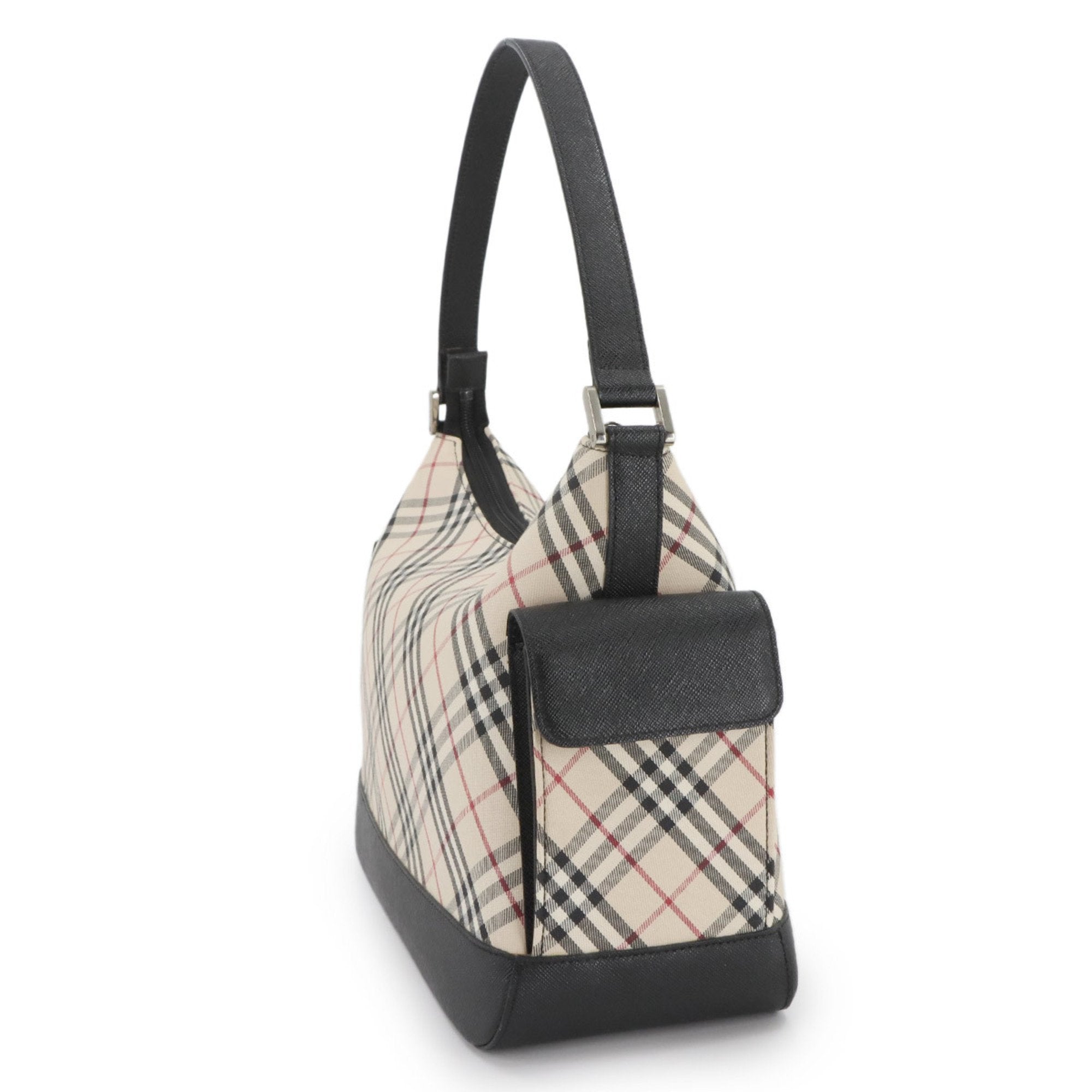 Burberry Canvas Leather Shoulder Bag (Pre-Owned)