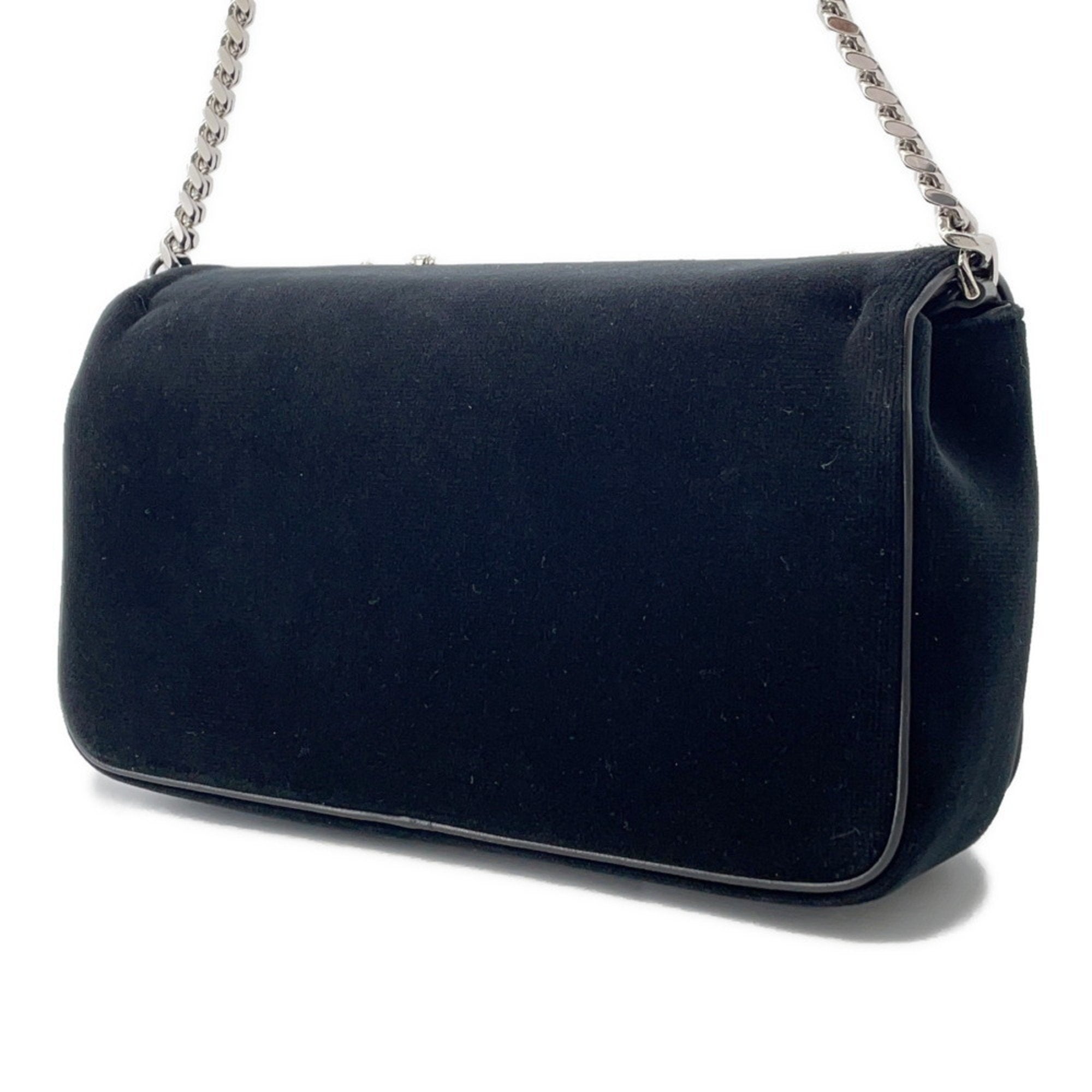 Burberry Velvet Rhinestone Shoulder Bag (Pre-Owned)