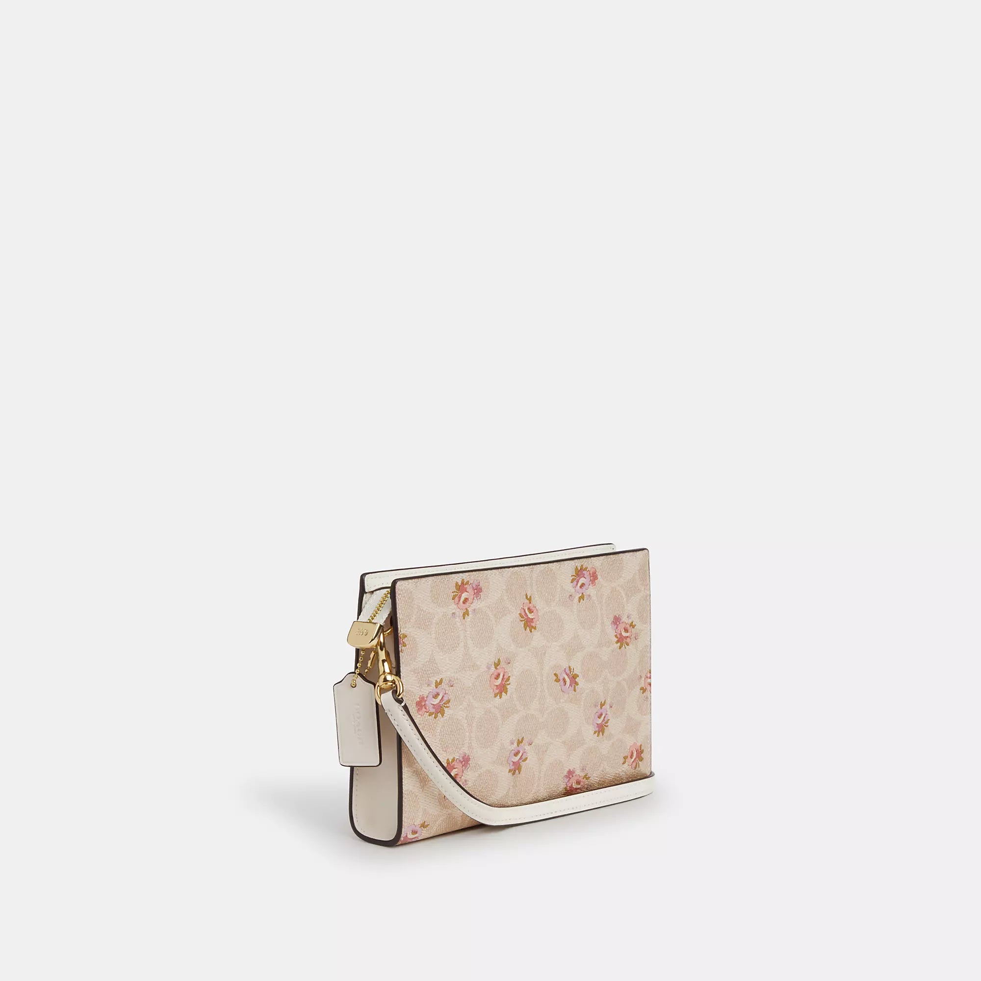 Coach Slim Crossbody Bag In Signature Canvas With Floral Print