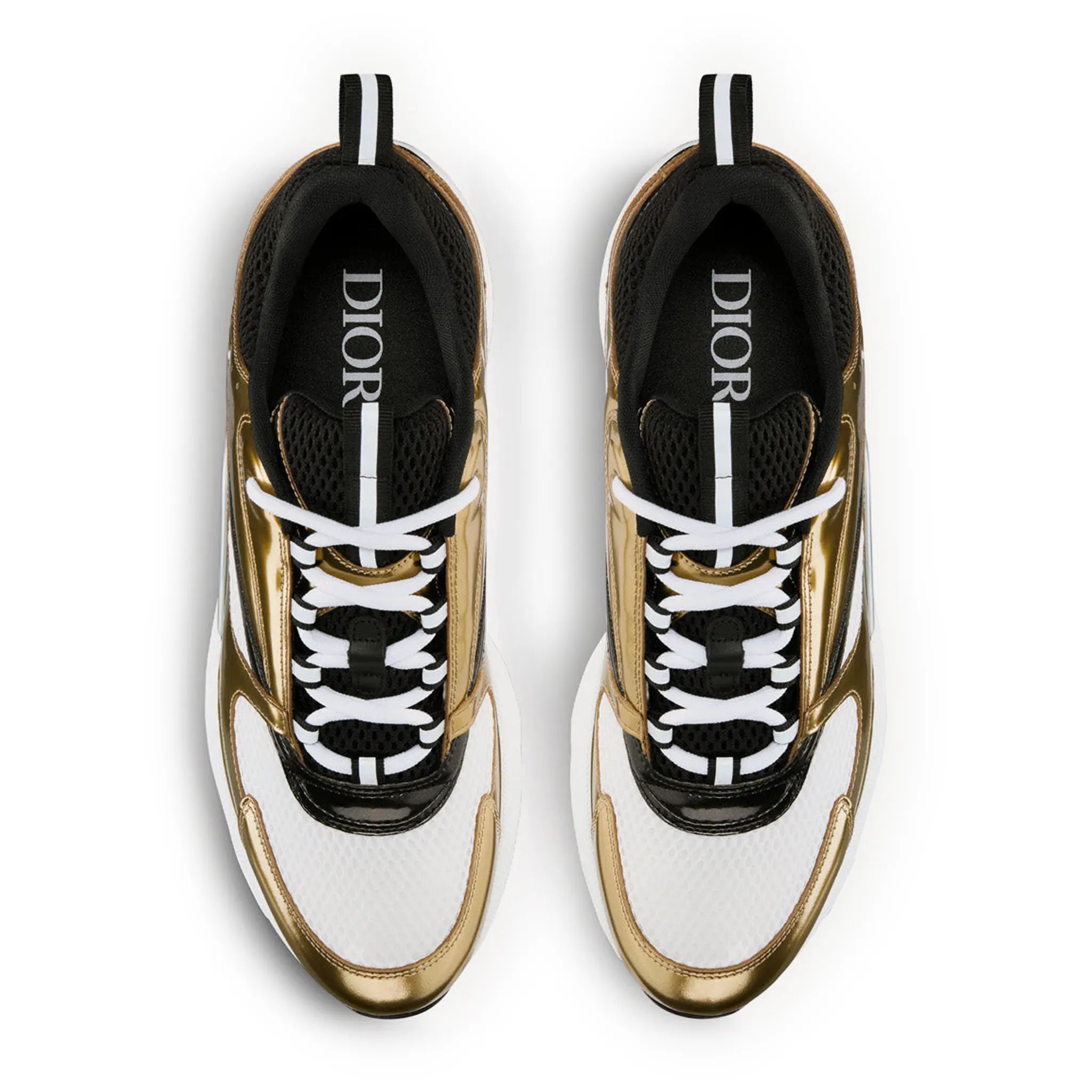 Dior B22 White Gold Black Trainer