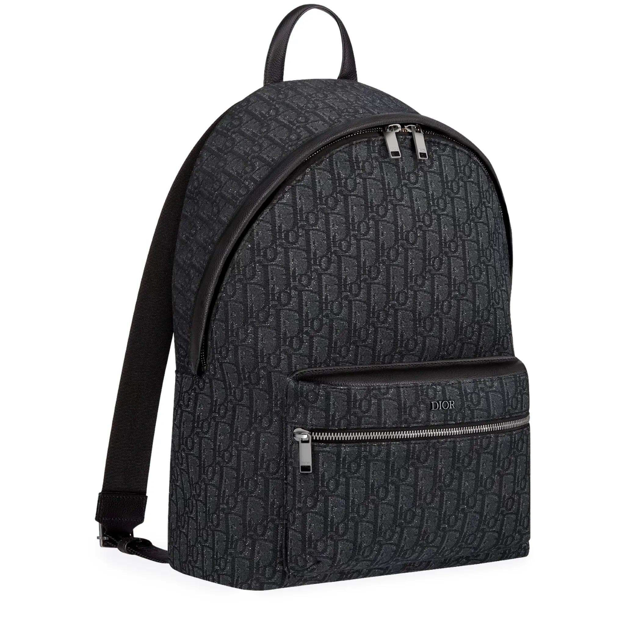 Dior Oblique Jacquard Rider Black Backpack
