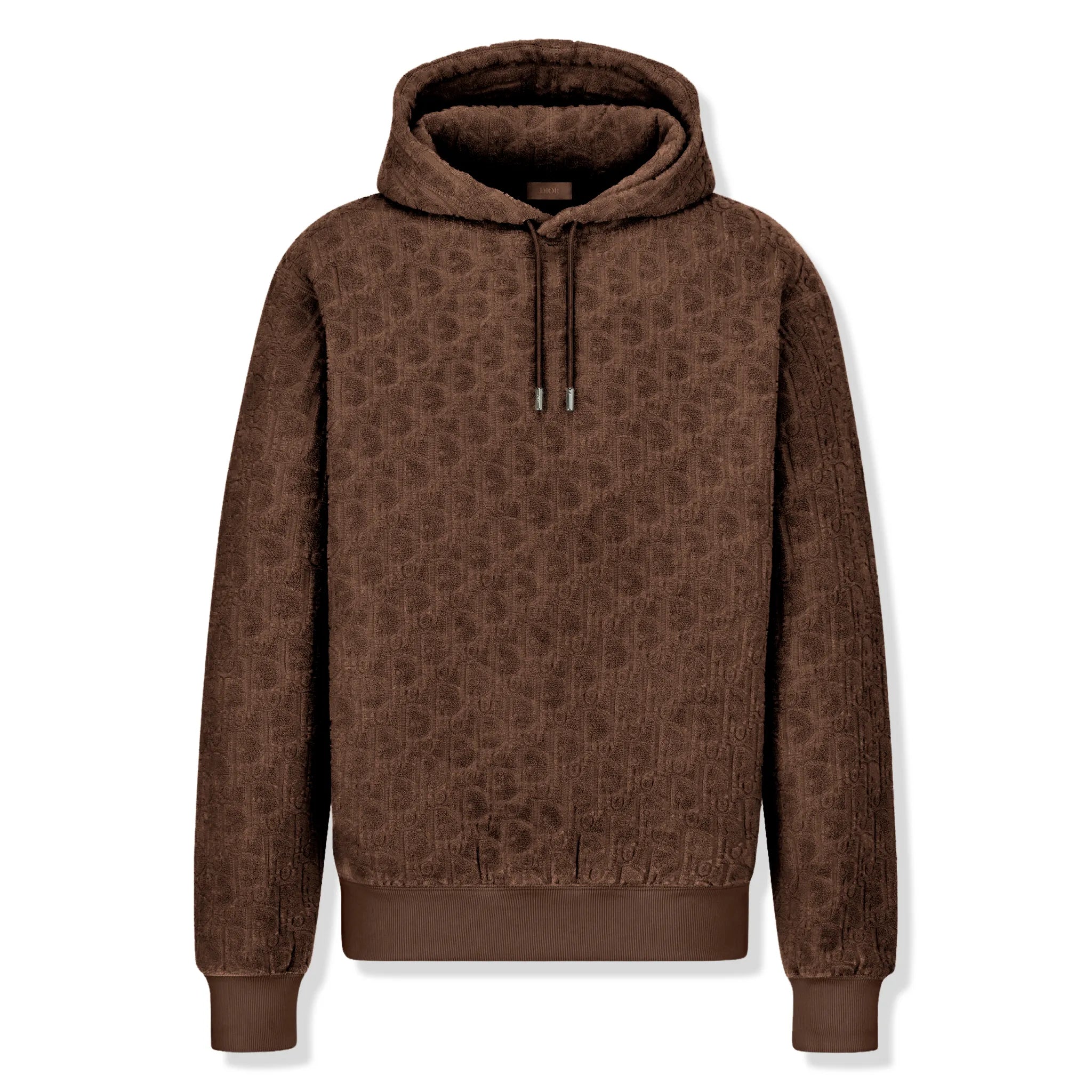 Dior Oblique Towelling Terry Brown Hoodie