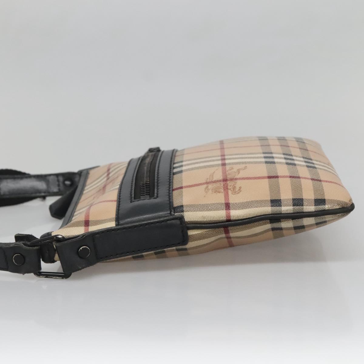 Burberry Nova Check Leather Shoulder Bag (Pre-Owned)