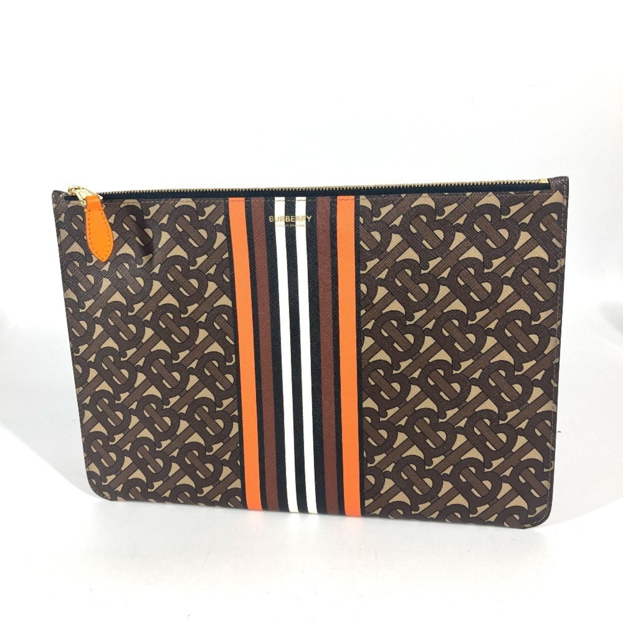 Burberry Leather Clutch Bag Pouch (Pre-Owned)