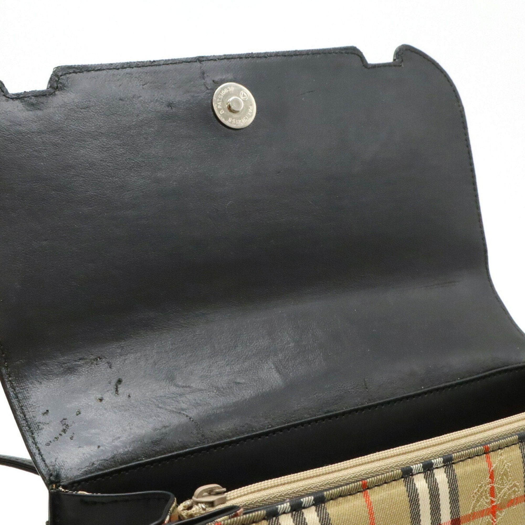 Burberry Color Canvas Leather Handbag (Pre-Owned)