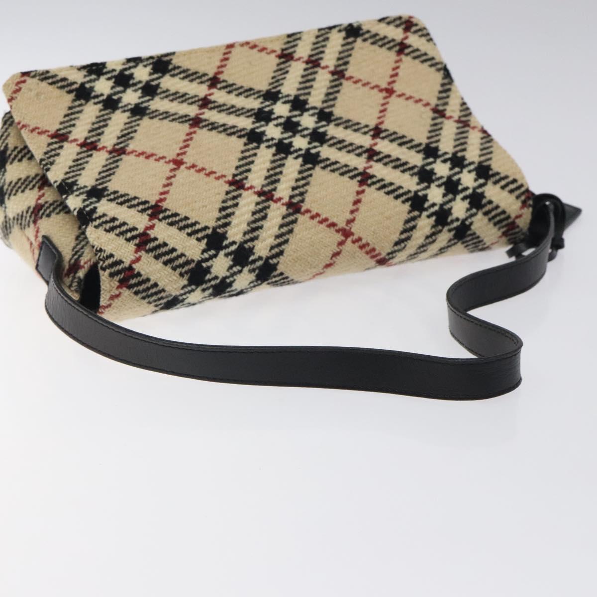 Burberry Nova Check Wool Shoulder Bag (Pre-Owned)