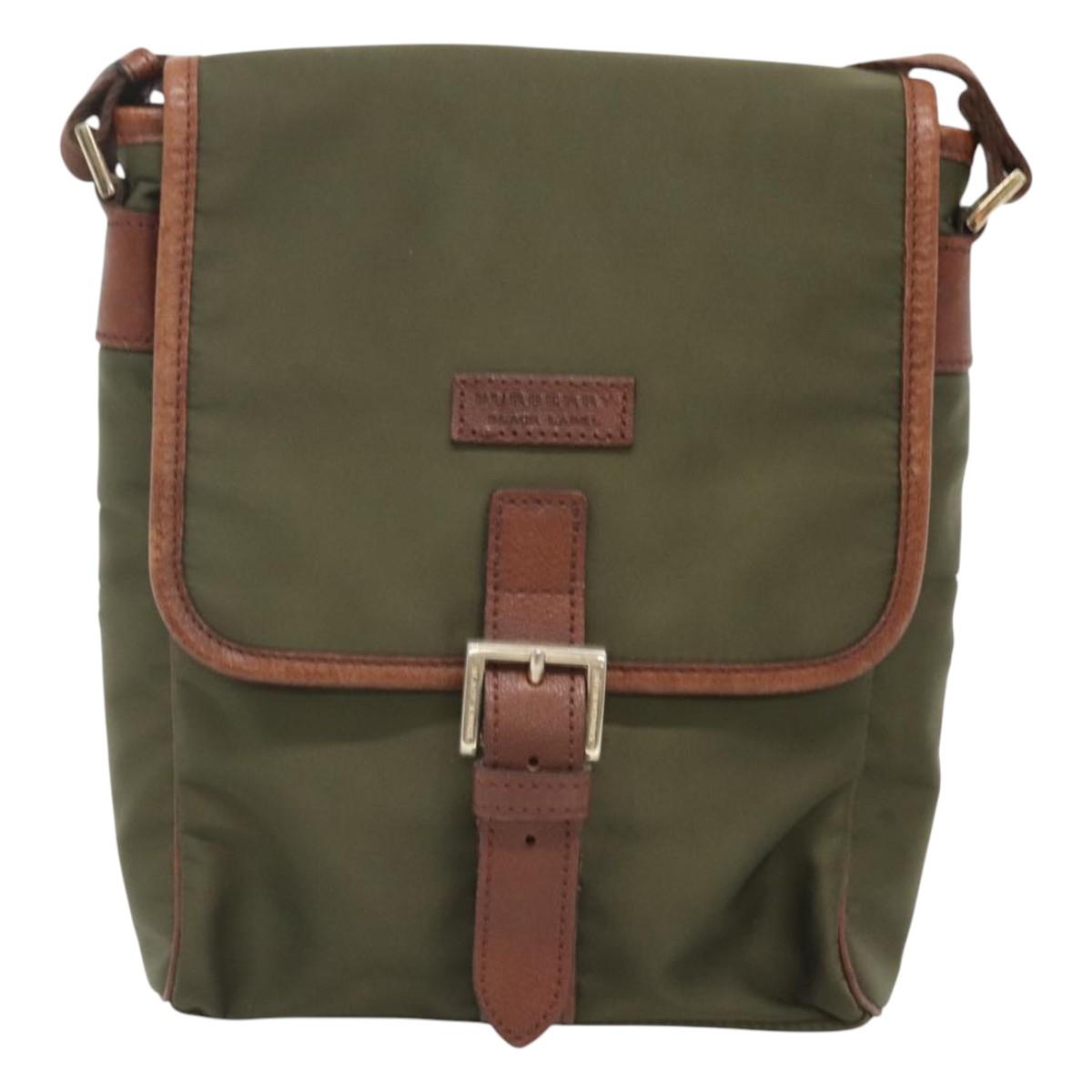 Burberry Label Nylon Shoulder Bag (Pre-Owned)