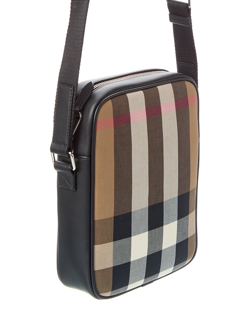 Burberry Check Canvas & Leather Crossbody