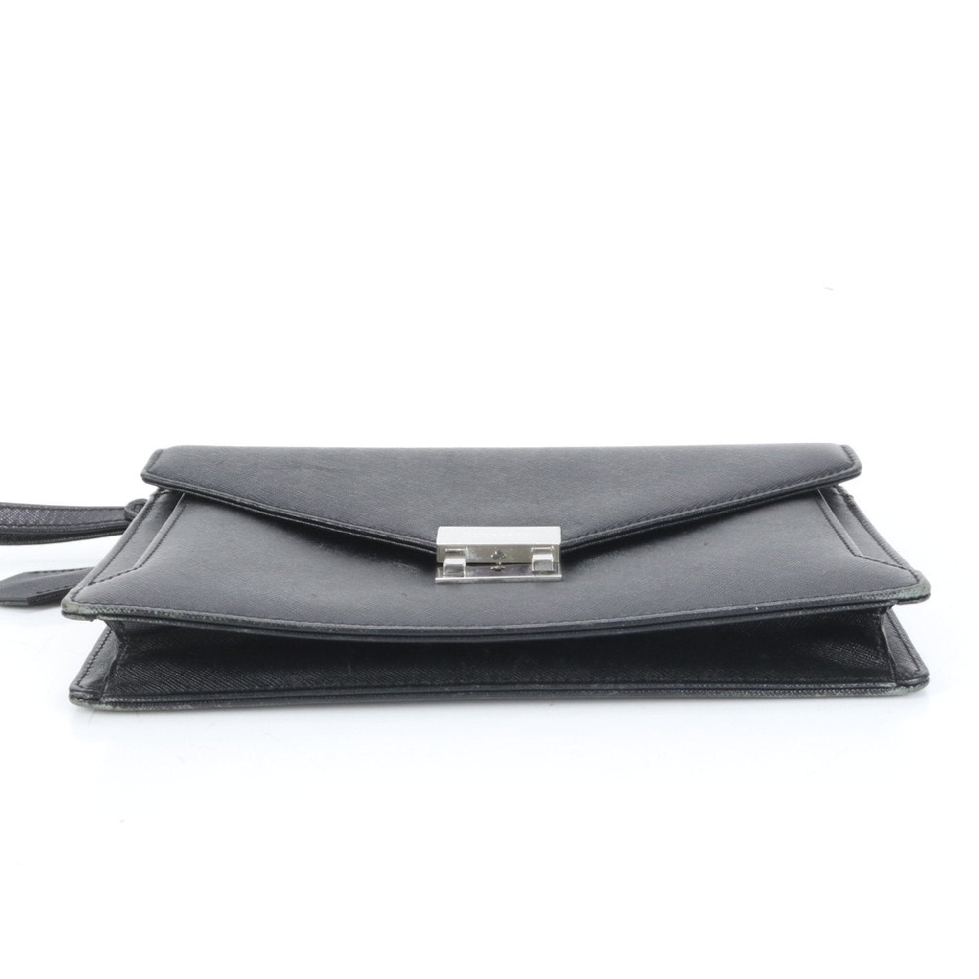 Burberry Leather Clutch Bag (Pre-Owned)