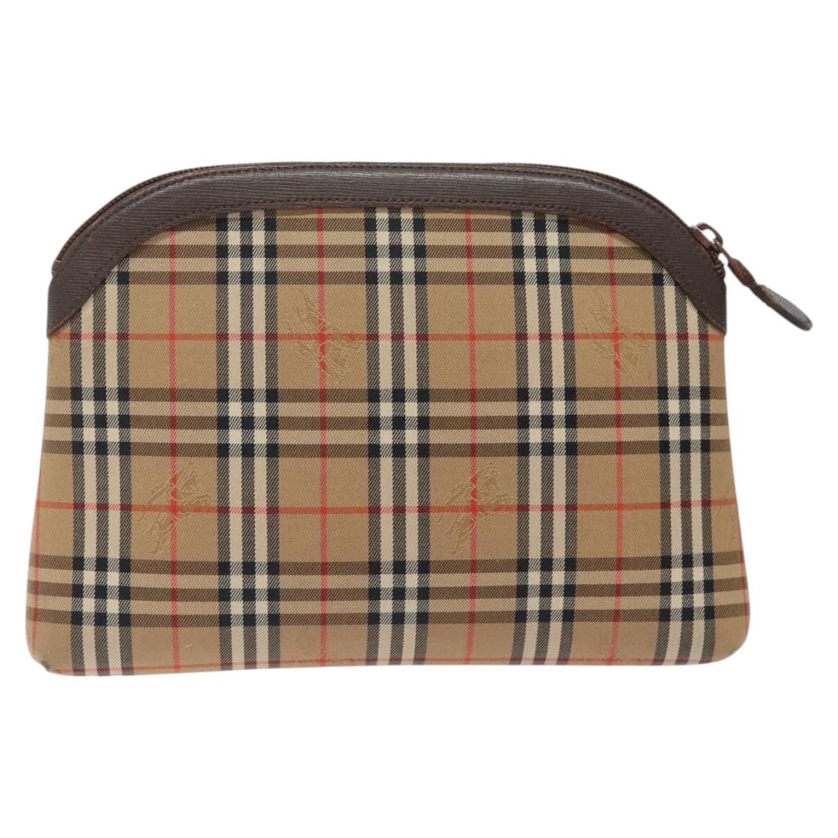 Burberry Nova Check Canvas Clutch Bag (Pre-Owned)