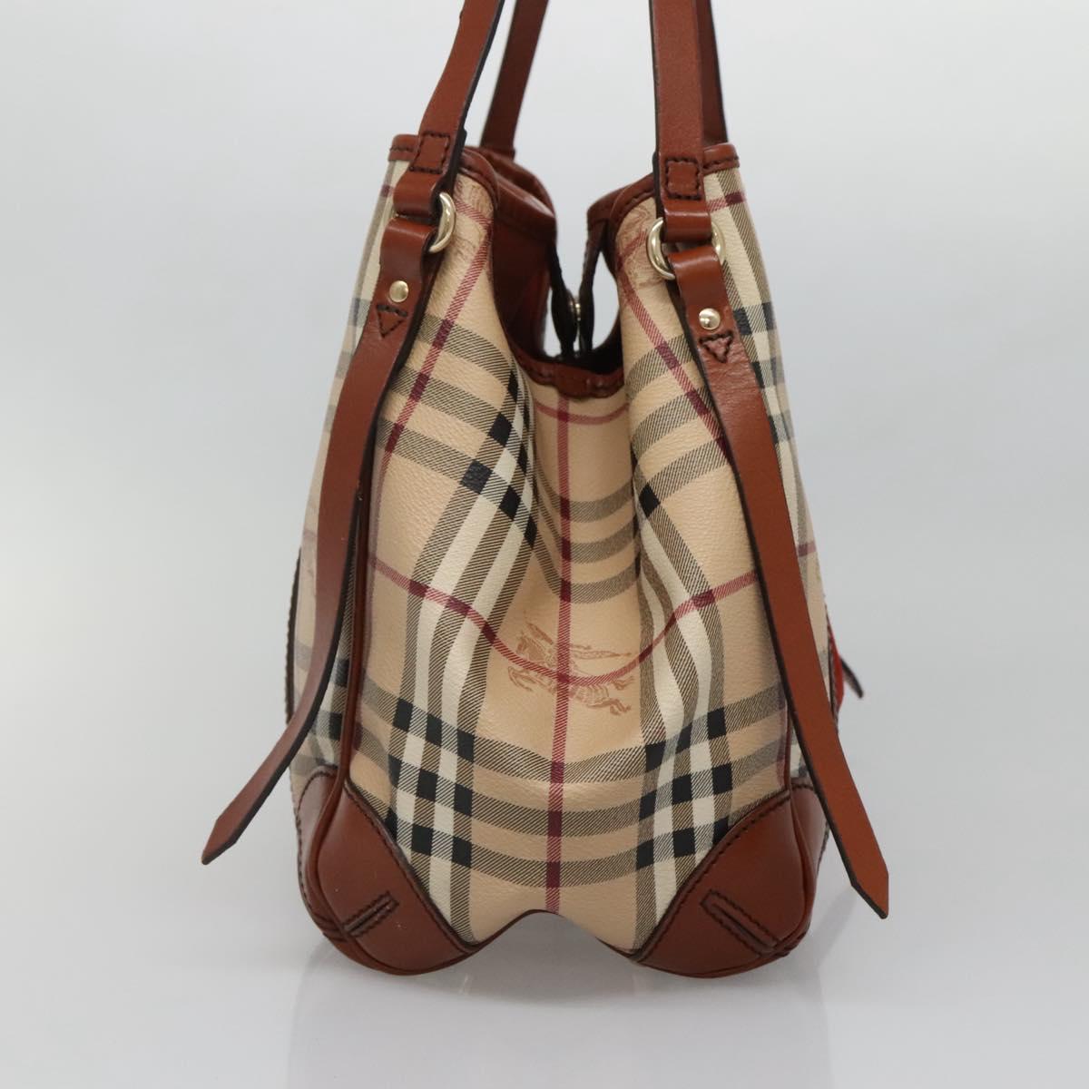 Burberry Nova Check Canvas, Leather Tote Bag (Pre-Owned)