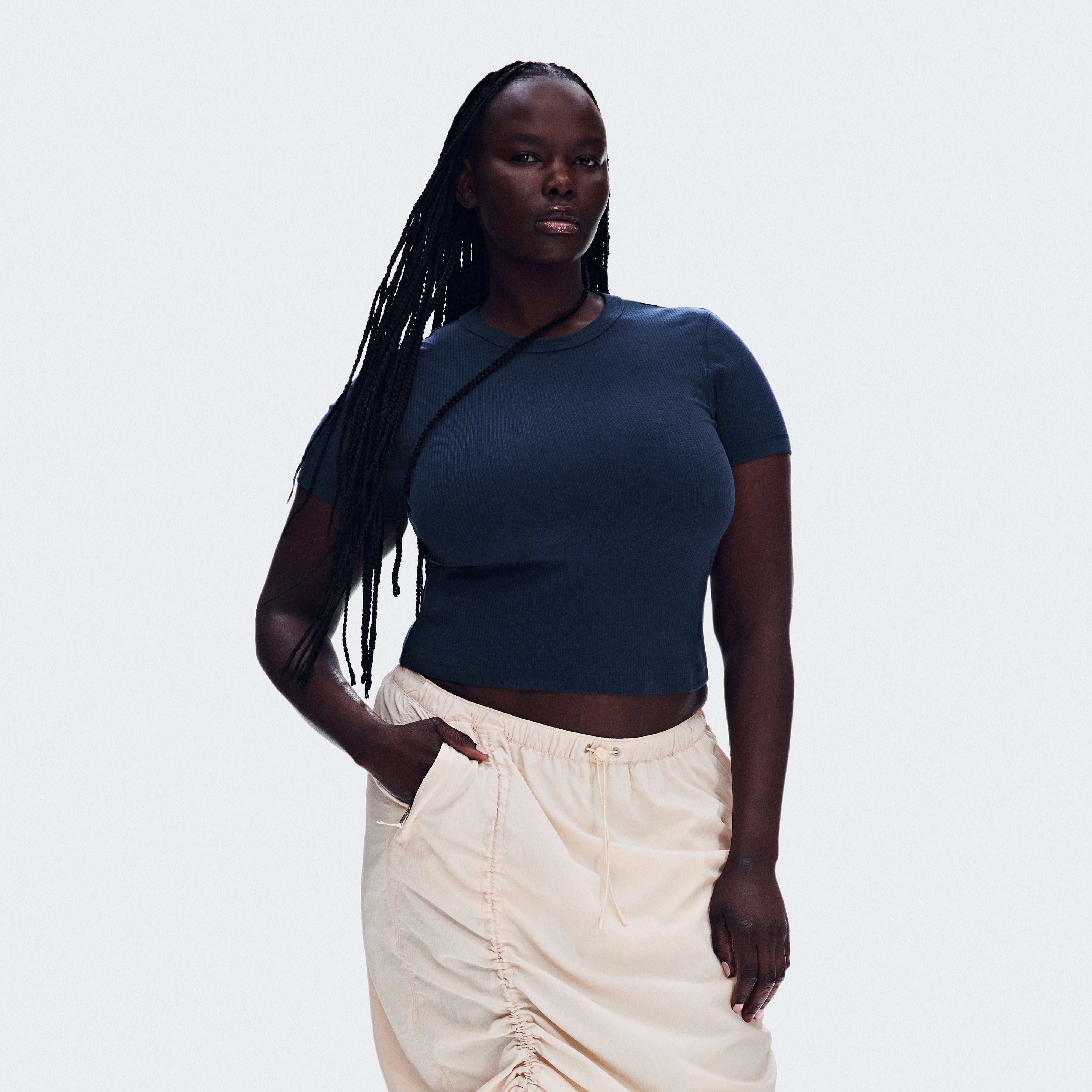 All-Day Ribbed T-Shirt - Womens