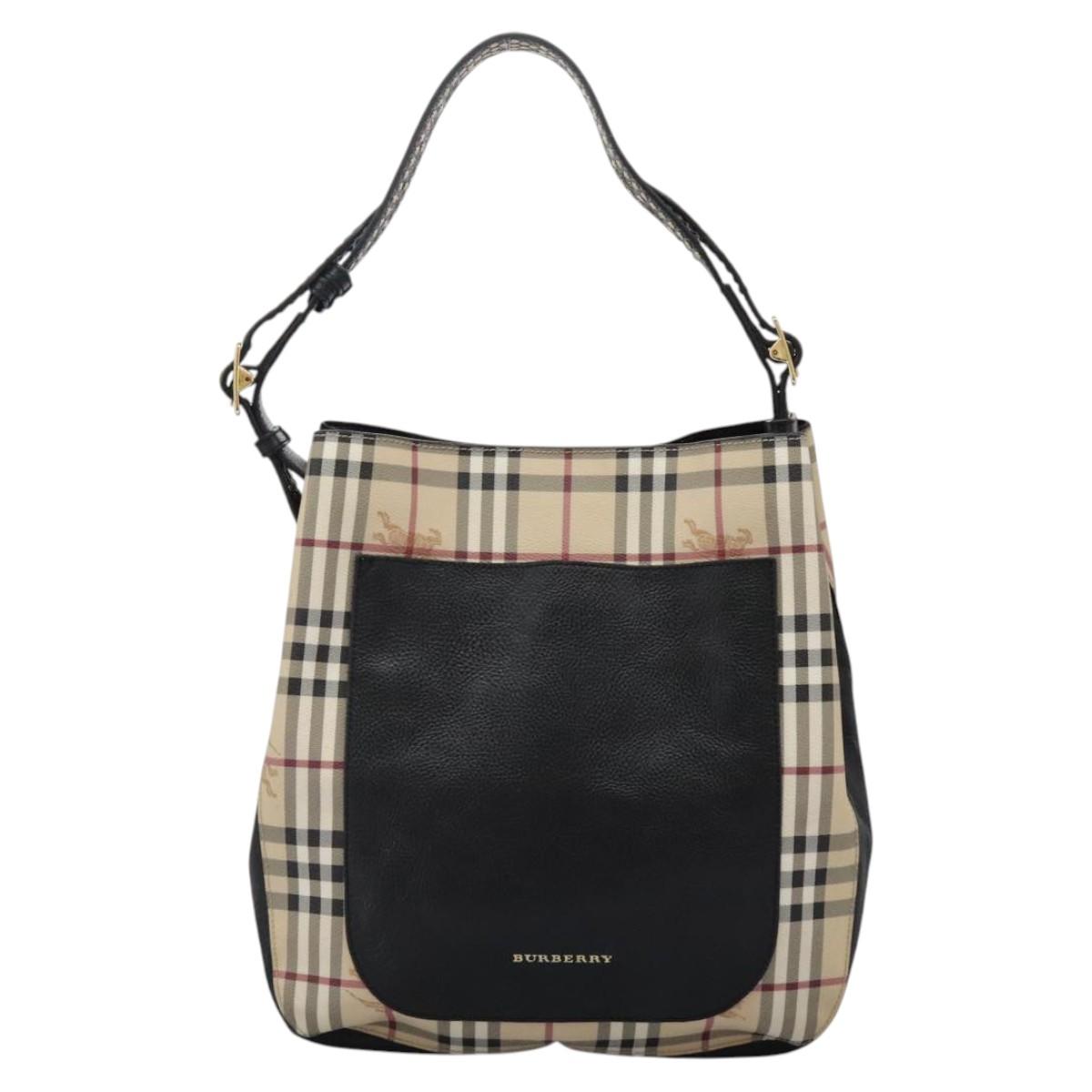 Burberry Nova Check Canvas Shoulder Bag (Pre-Owned)