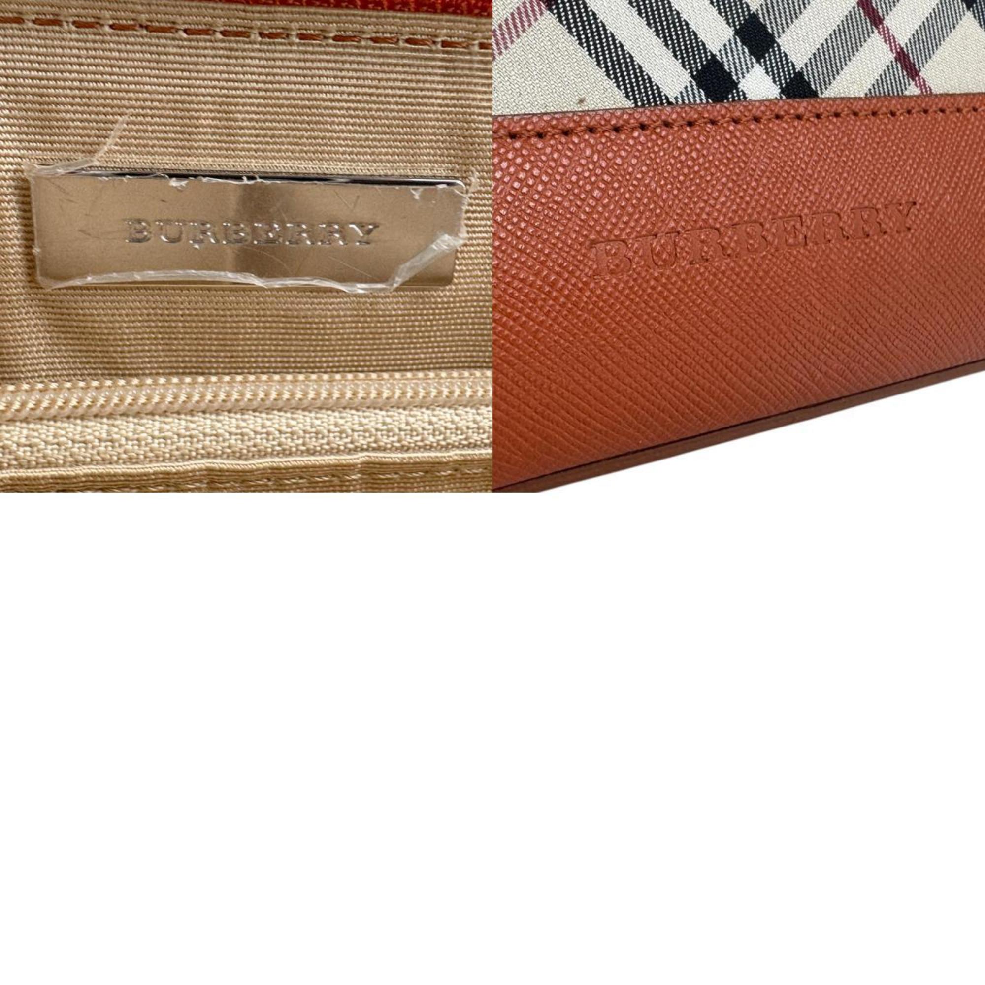 Burberry Canvas Leather Handbag (Pre-Owned)