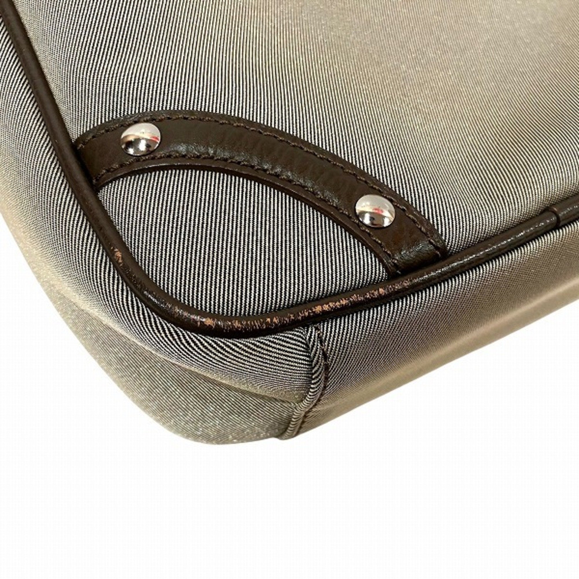 Burberry Canvas Leather Shoulder Bag (Pre-Owned)