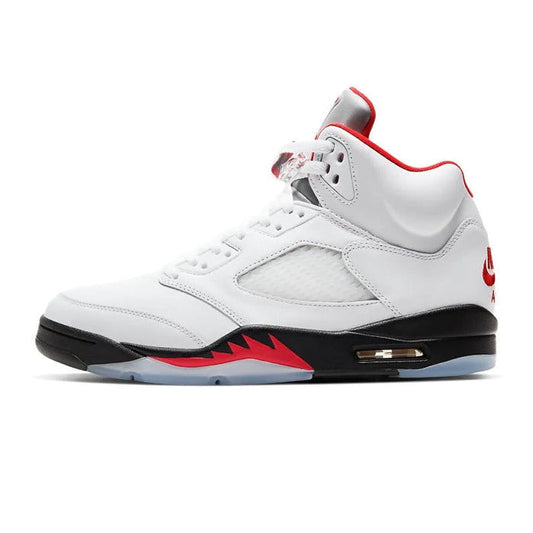 Air Jordan 5 Retro Fire Red Silver Tongue