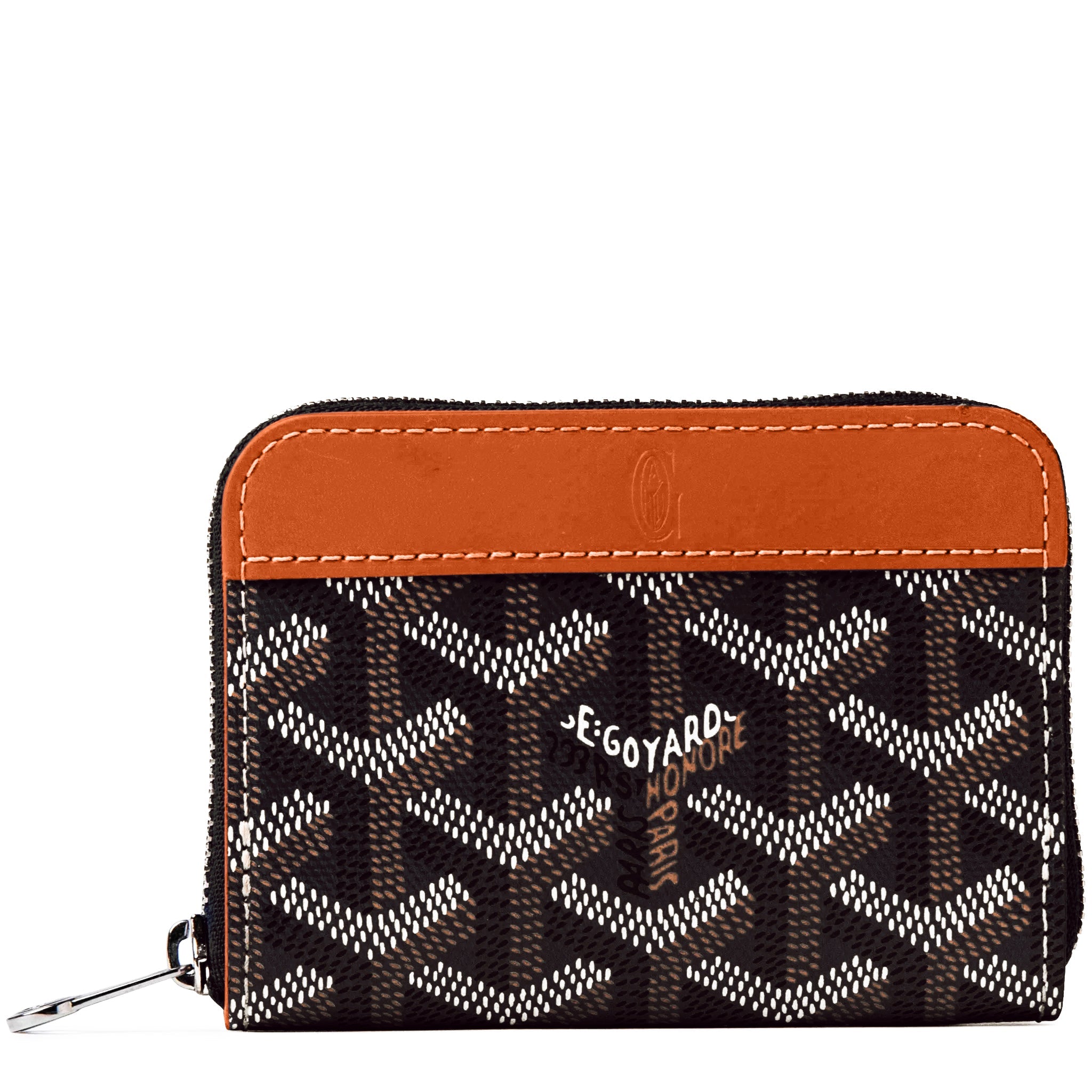Goyard Matignon Black Tan Mini Wallet