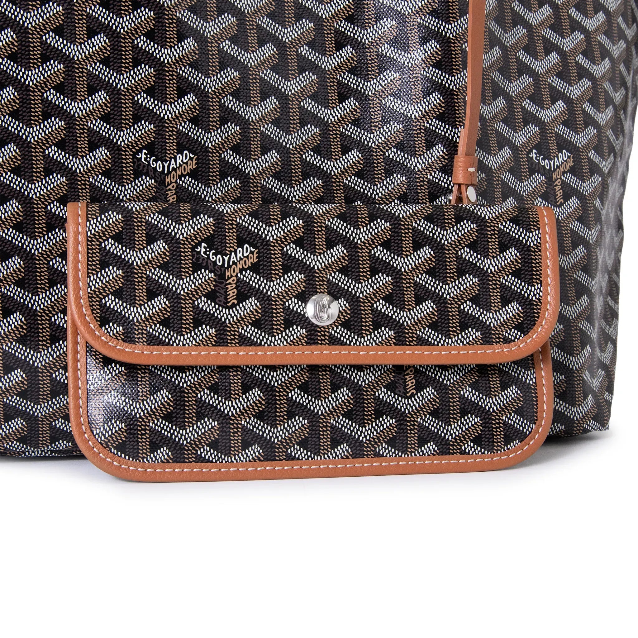 Goyard Saint Louis GM Tote Bag Black Tan