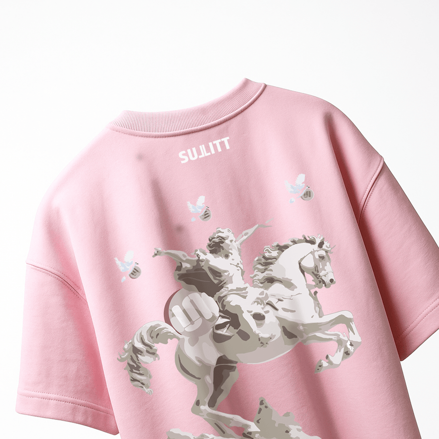 HORSE PINK OVERSIZED T-SHIRT