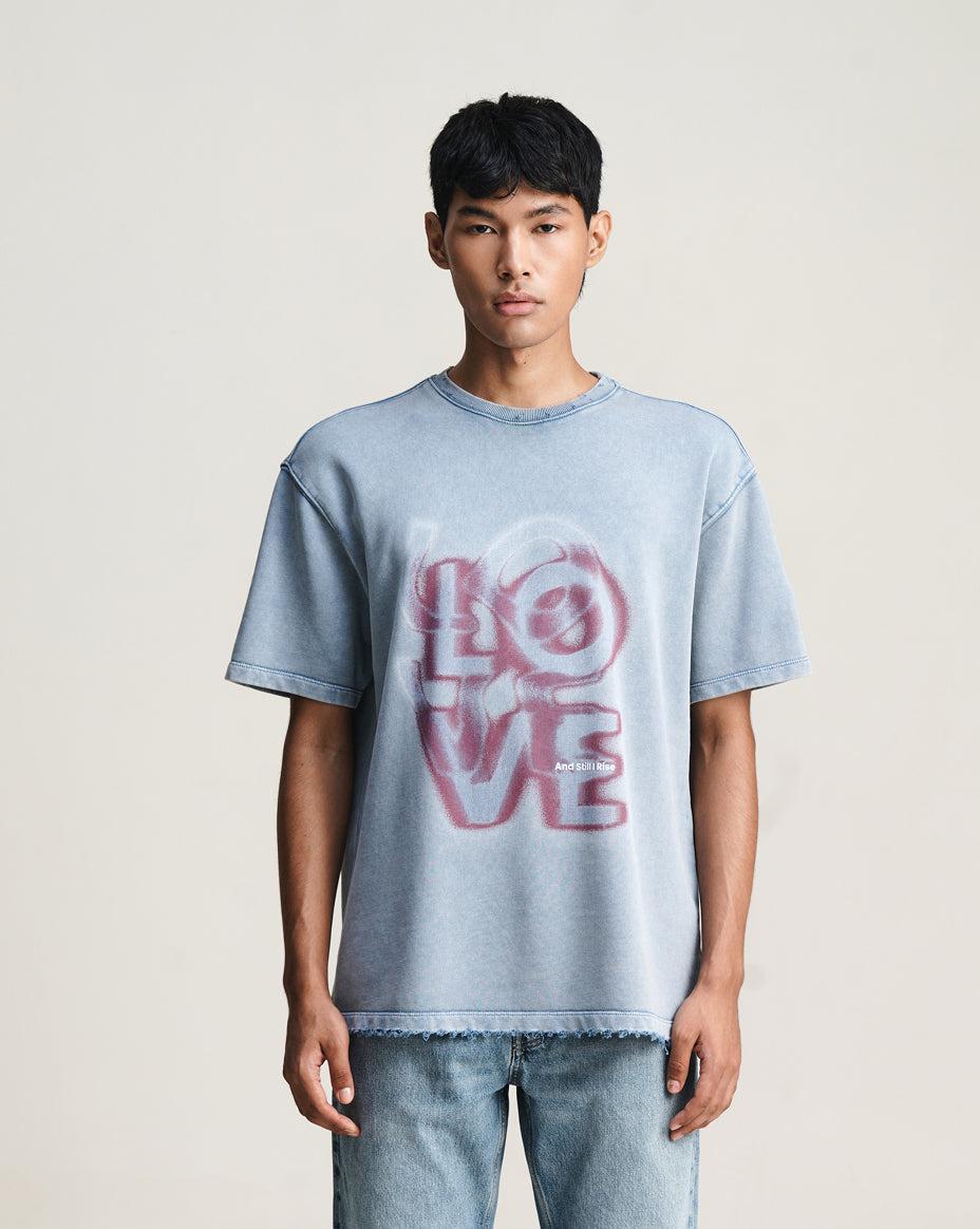 Love - Blue graphic t-shirt