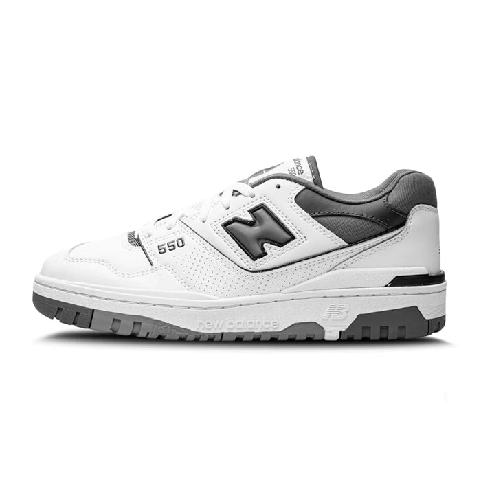 New Balance 550 White Grey Dark Grey Available at Pick your kiicks.