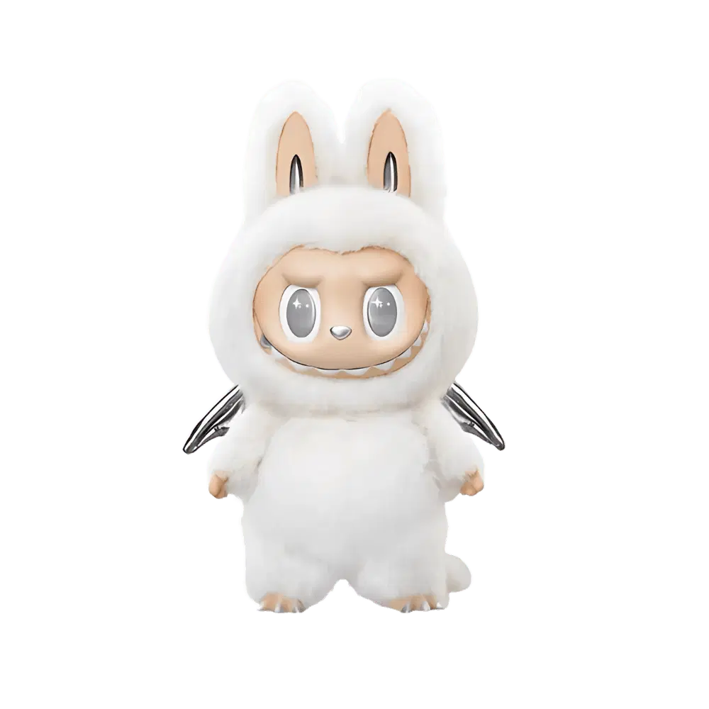 Pop Mart The Monsters Labubu Zimomo Angel in Clouds Figure + Tote Bag