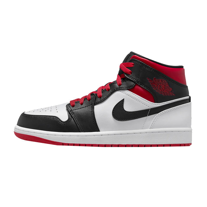 Jordan 1 Mid Black Toe White Gym Red Available at Pick your kiicks.