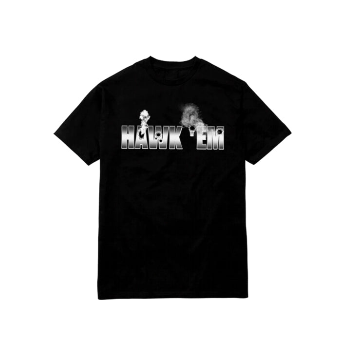 Pop Smoke x Vlone Hawk Em' Tee Black