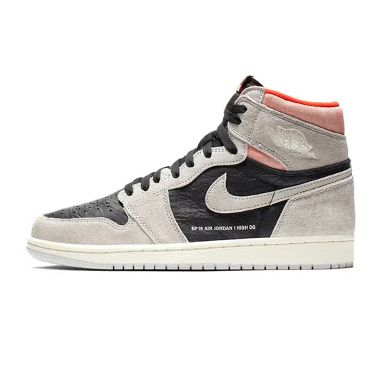Jordan 1 Retro High Neutral Grey Hyper Crimson