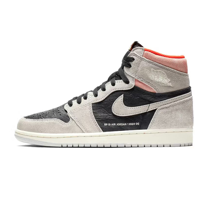 Jordan 1 Retro High Neutral Grey Hyper Crimson
