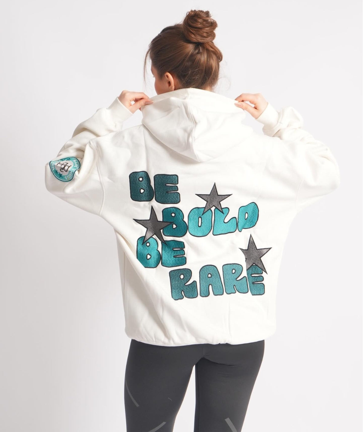 White Bold Hoodie