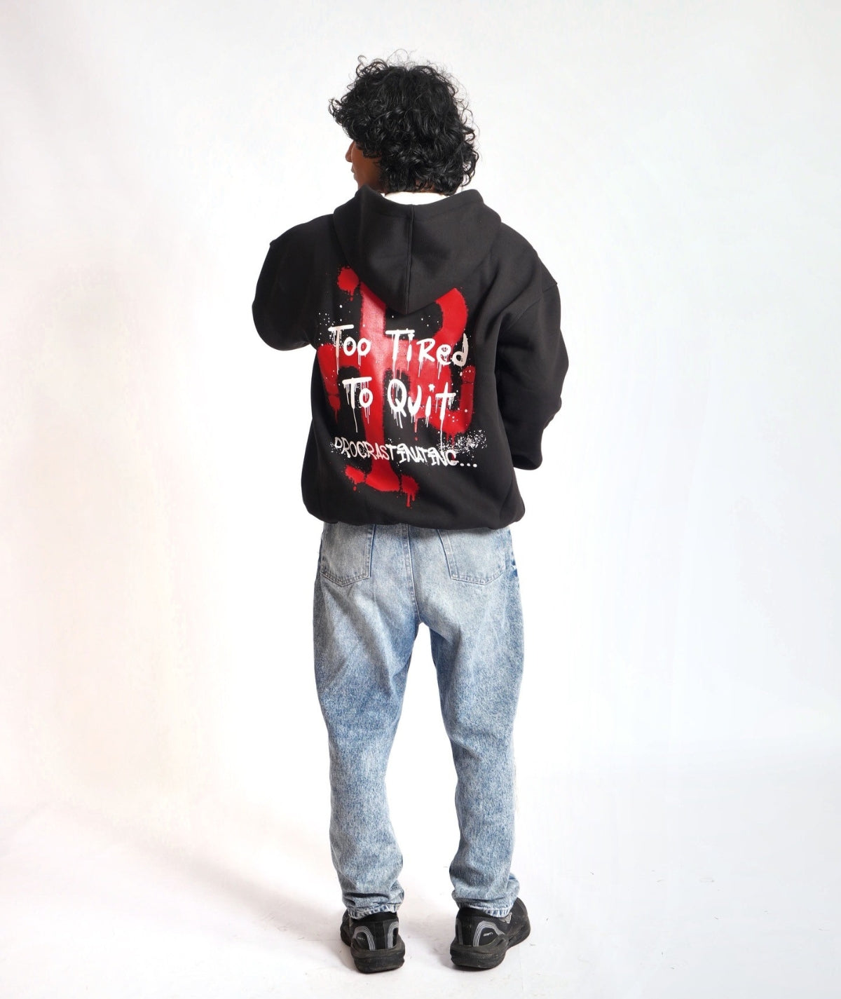 Oversized Black Zip Hoodie