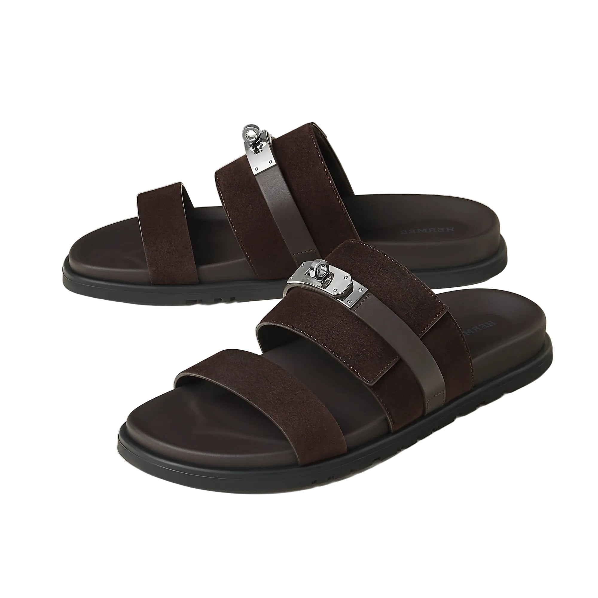Hermes Jackson sandal marron ébène