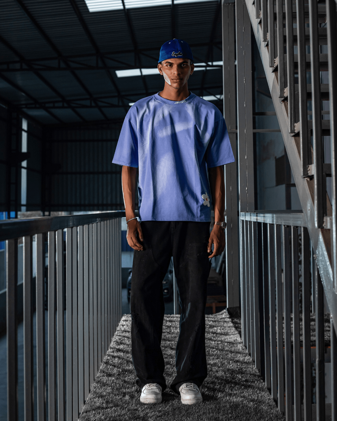 Sullitt PEACE N PLEASURE BLUE WASH TEE