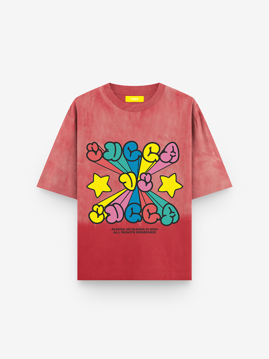 Sugga Cream Roll T-shirt - Red Velvet Oversized Fit