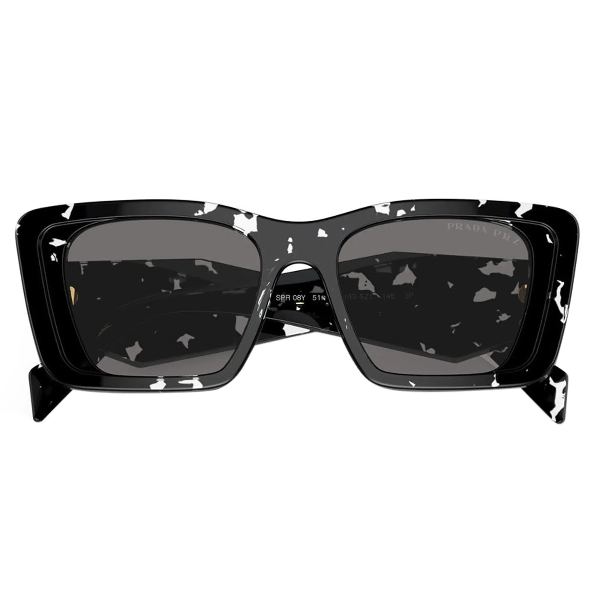 Prada PR 08YS 15S5Z1 Black Crystal Tortoise Polarised Sunglasses