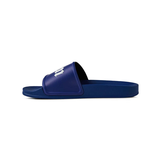 Palm Angels Monogram Pool Sliders Purple White
