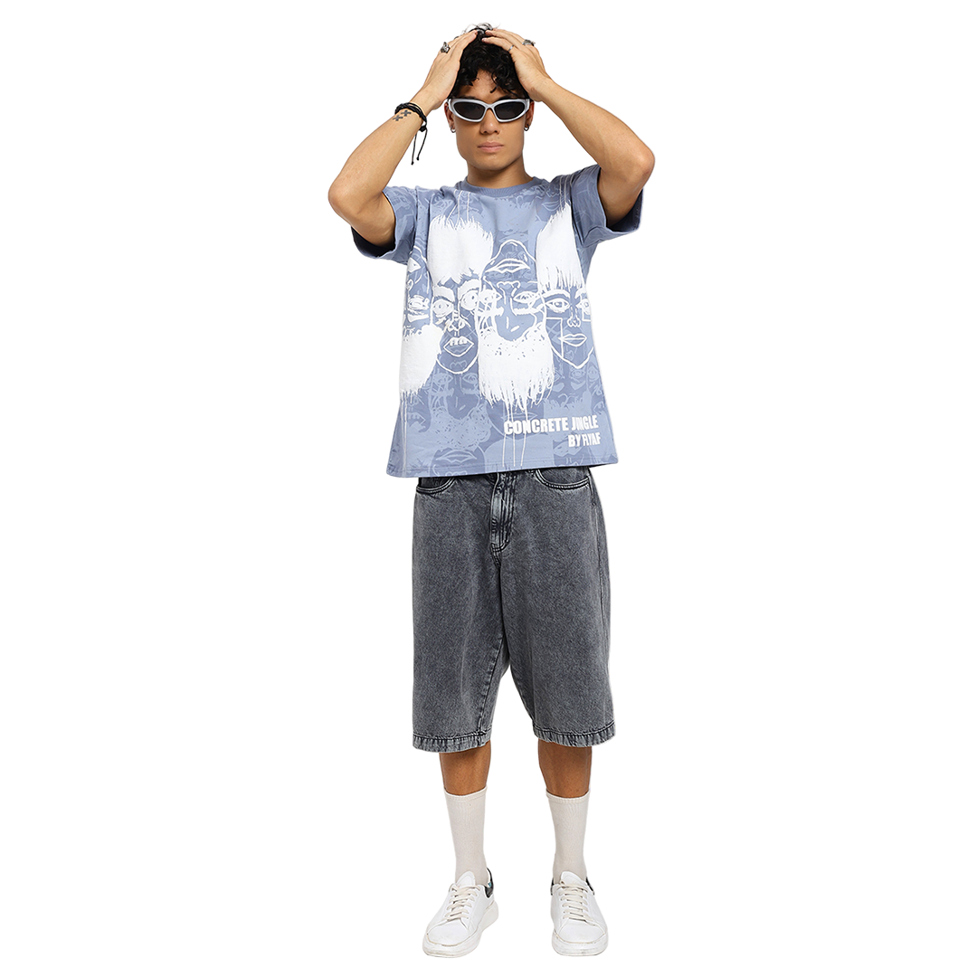 Static Jungle Blue Tee