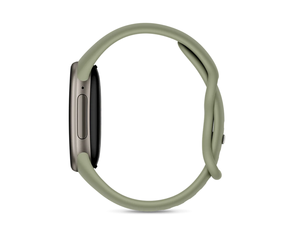 Google Fitbit Edge 'Satin Pyrite Aluminum Case / Olive Active Band'