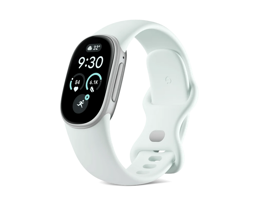 Google Fitbit Edge 'Satin Silver Aluminum Case / Fog Active Band'