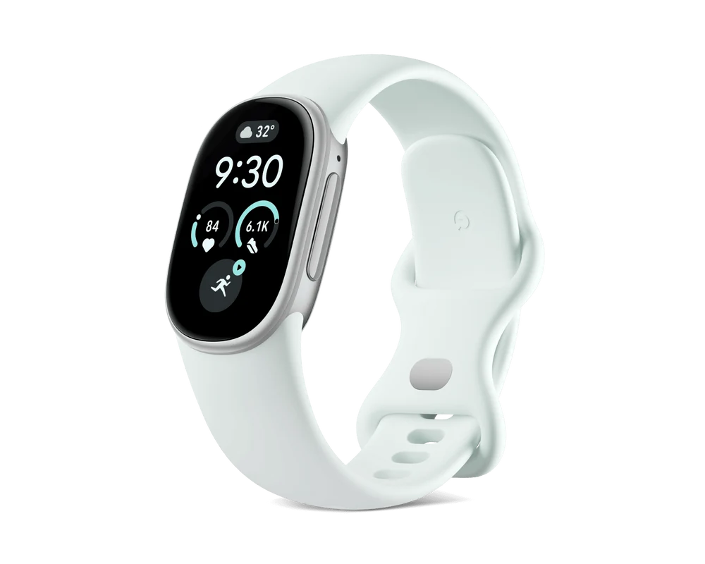 Google Fitbit Edge 'Satin Silver Aluminum Case / Fog Active Band'